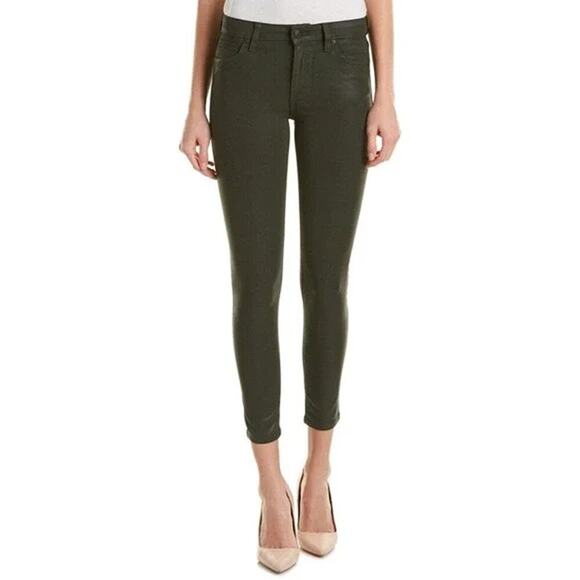 Joe's Jeans The Icon Olive Coated Skinny Ankle Jeans Size 27 - Picture 1 of 7